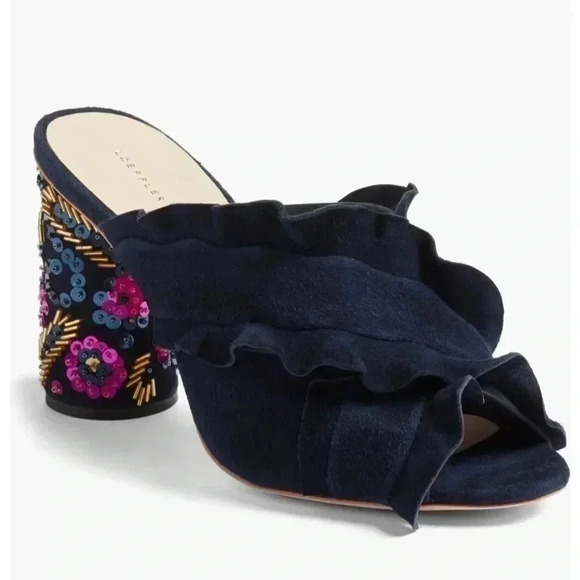 LOEFFLER RANDALL KAYA SUEDE/SEQUIN PUMP - Picture 1 of 16